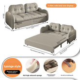 Cream wind cloud sofa bed living room integrated new small apartment double sofa folding dual-purpose tatami